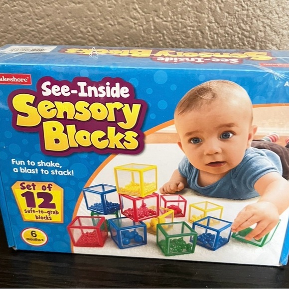 Lakeshore Other - Lakeshore See-Inside Sensory Blocks - Multicolor Set of 12